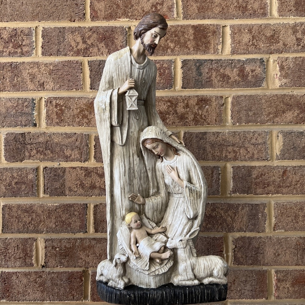19" Wood Look Resin Nativity Scene TII Collections Christmas Holiday Decor